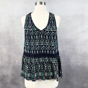 Maeve Women Sleeveless‎ Top XS Boho Indie Festival Cottage Dainty Artsy Coquette
